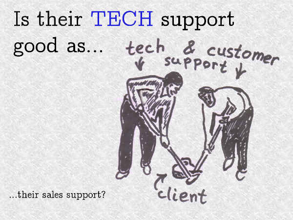 is there tech support good as... their sales support?