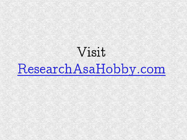 Visit ResearchAsaHobby.com