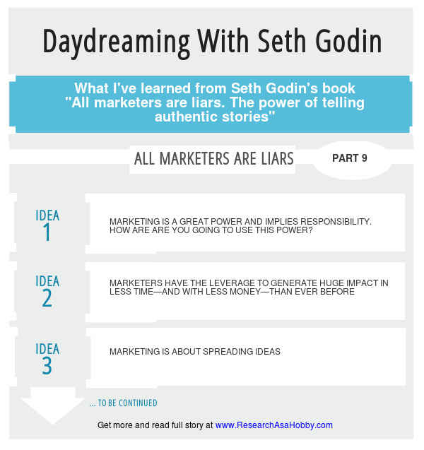 Ideas from Seth Godin's book "All Marketer Are liars", part 9