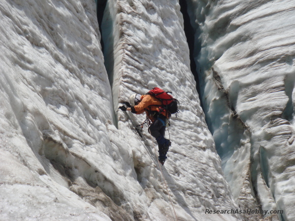 Getting business by myself - me iceclimbing