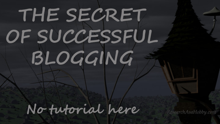 the secret of successful blogging - title