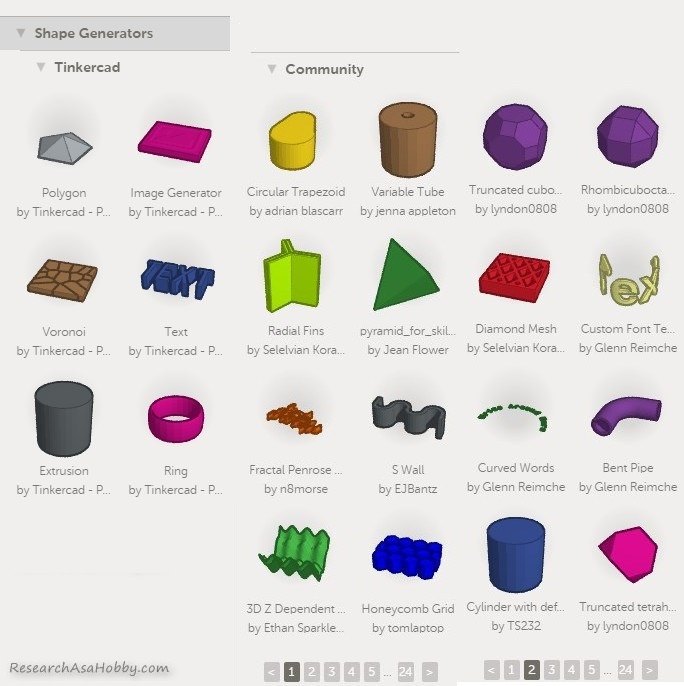 tinkercad shapes for creating 3D infographic - 2