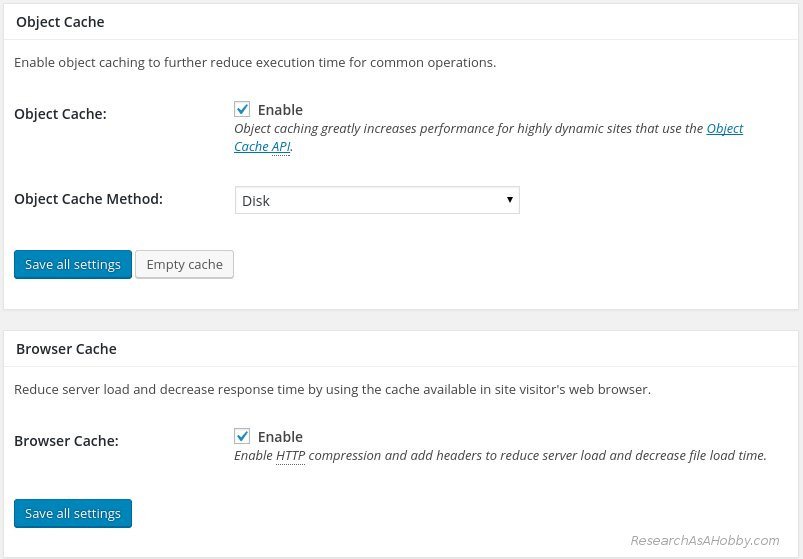 W3 Total Cache plugin settings - 5