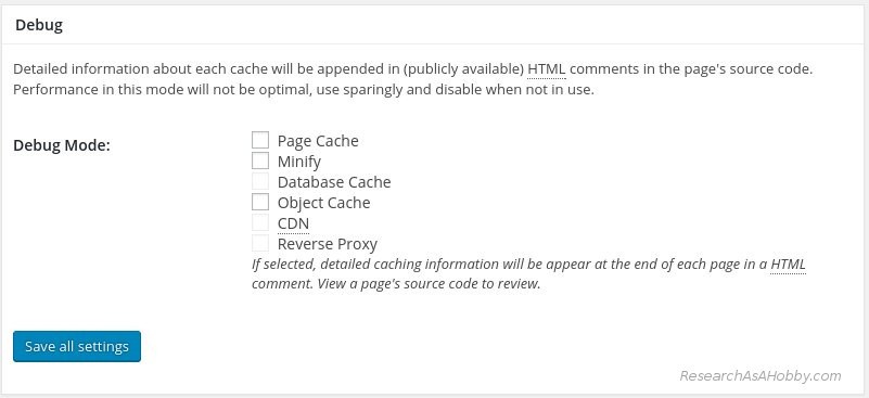 W3 Total Cache plugin settings - 11