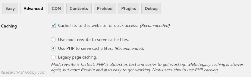 WP Super Cache plugin settings - 2