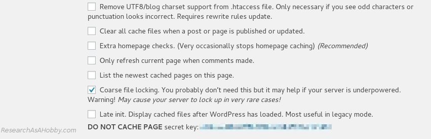 WP Super Cache plugin settings - 5