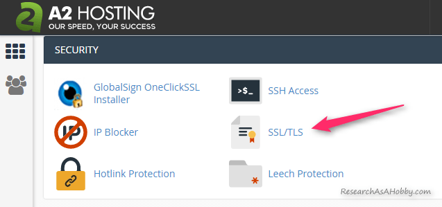 SSL/TLS in cPanel