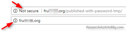 not secure http in browser bar