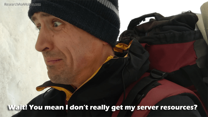 you don't get true server resources on shared host