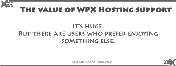 wpx hosting support value of support